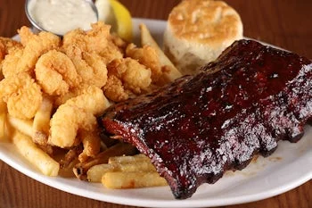 Baby Back Ribs & Fried Shrimp