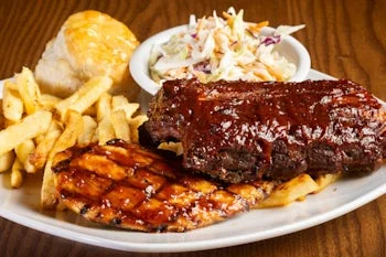 Baby Back Ribs & Grilled BBQ Chicken Breast