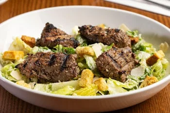 Caesar Salad with Broiled Sirloin Tips
