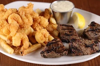 Sirloin Tips & Fried Shrimp