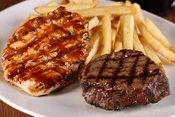 Top Sirloin & BBQ Chicken Breast